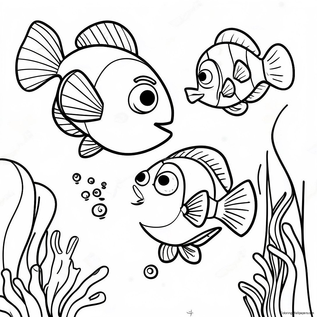 Nemo Und Dory Unterwasser Abenteuer Ausmalbild 3842