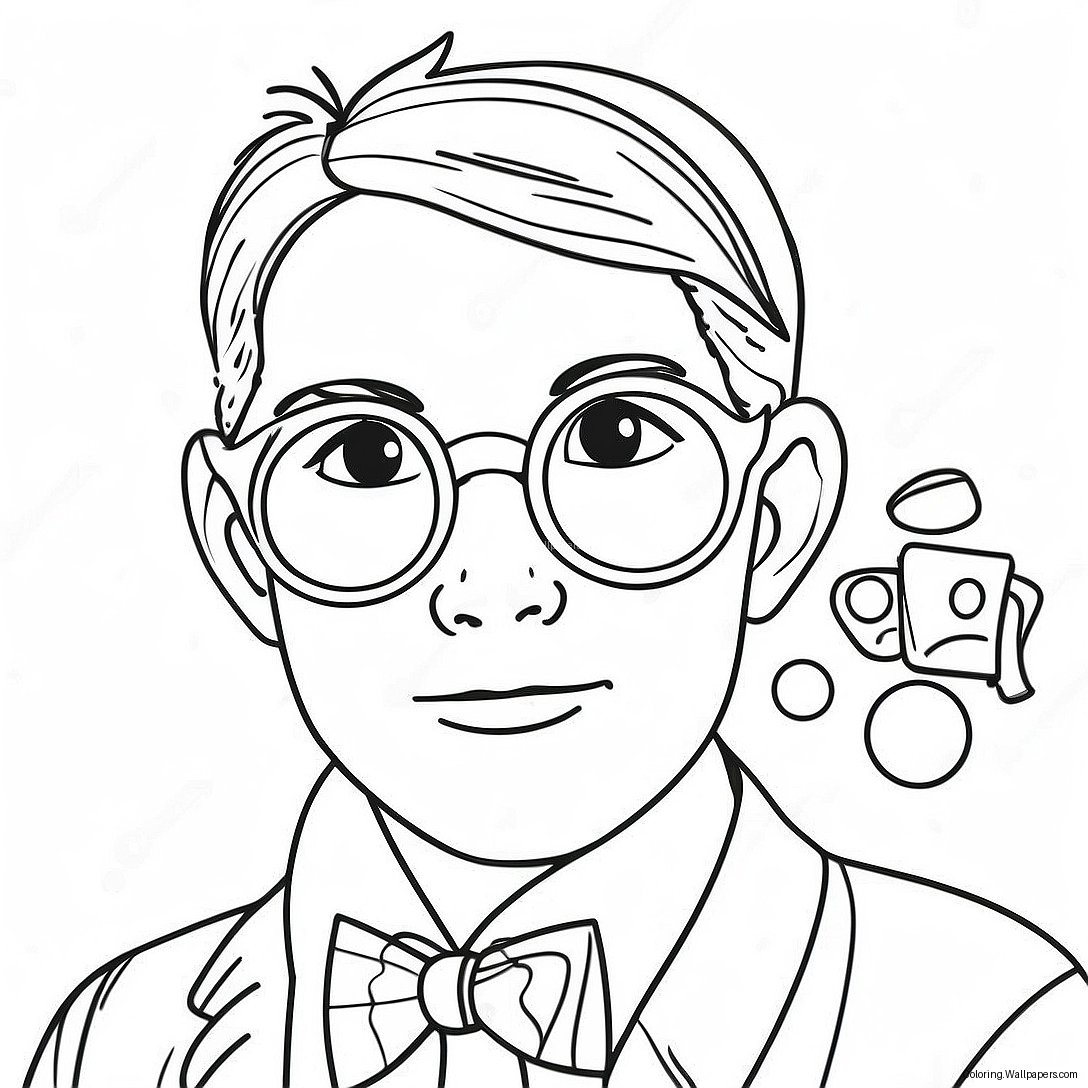 Nerdy Coloring Page 49090