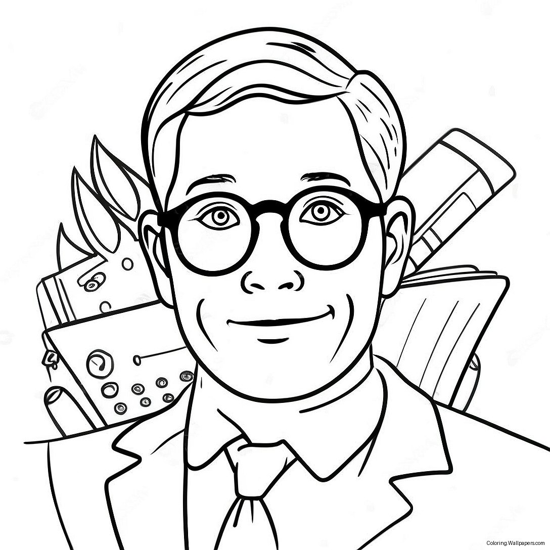 Nerdy Coloring Page 49092