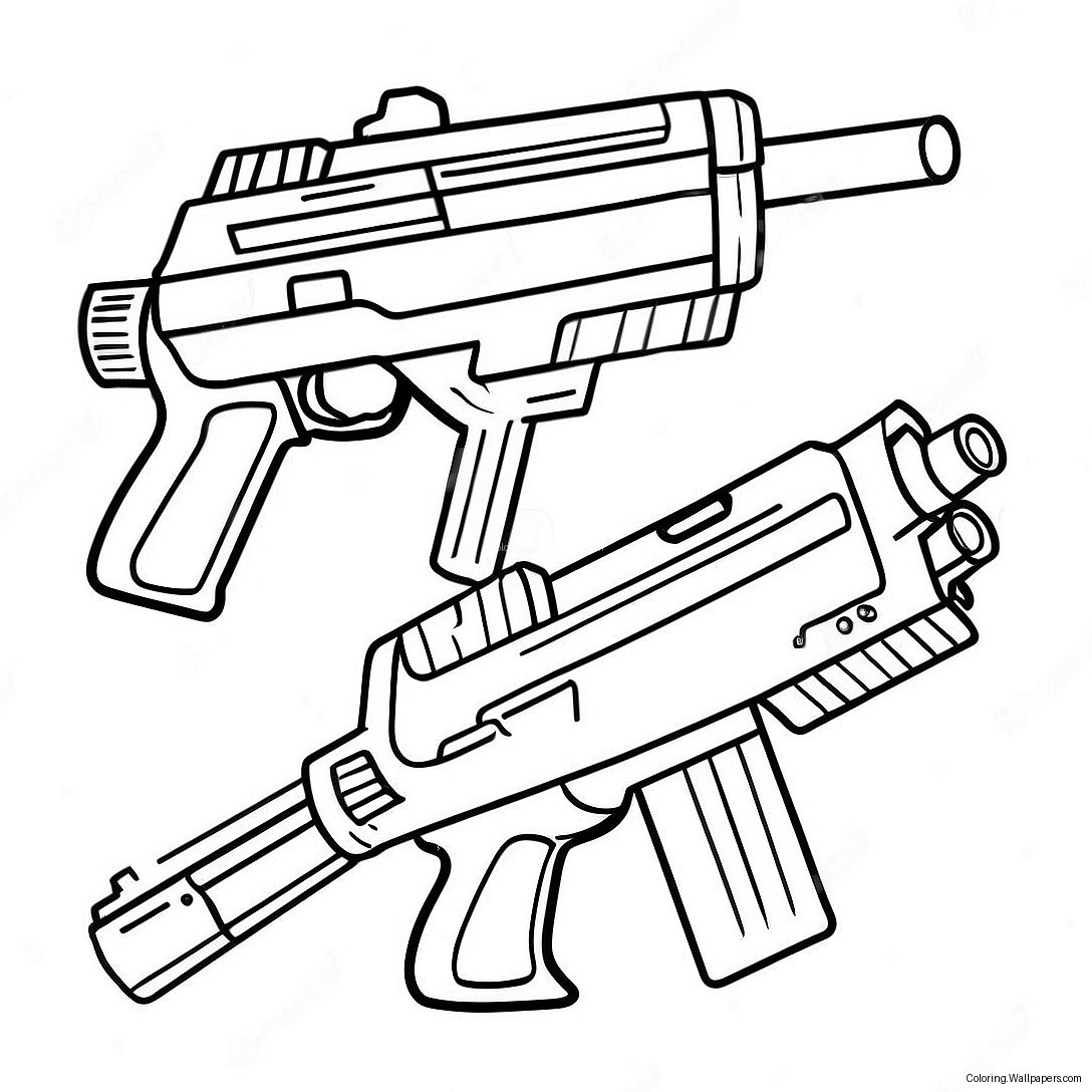 Página Para Colorear De Nerf Gun 6158