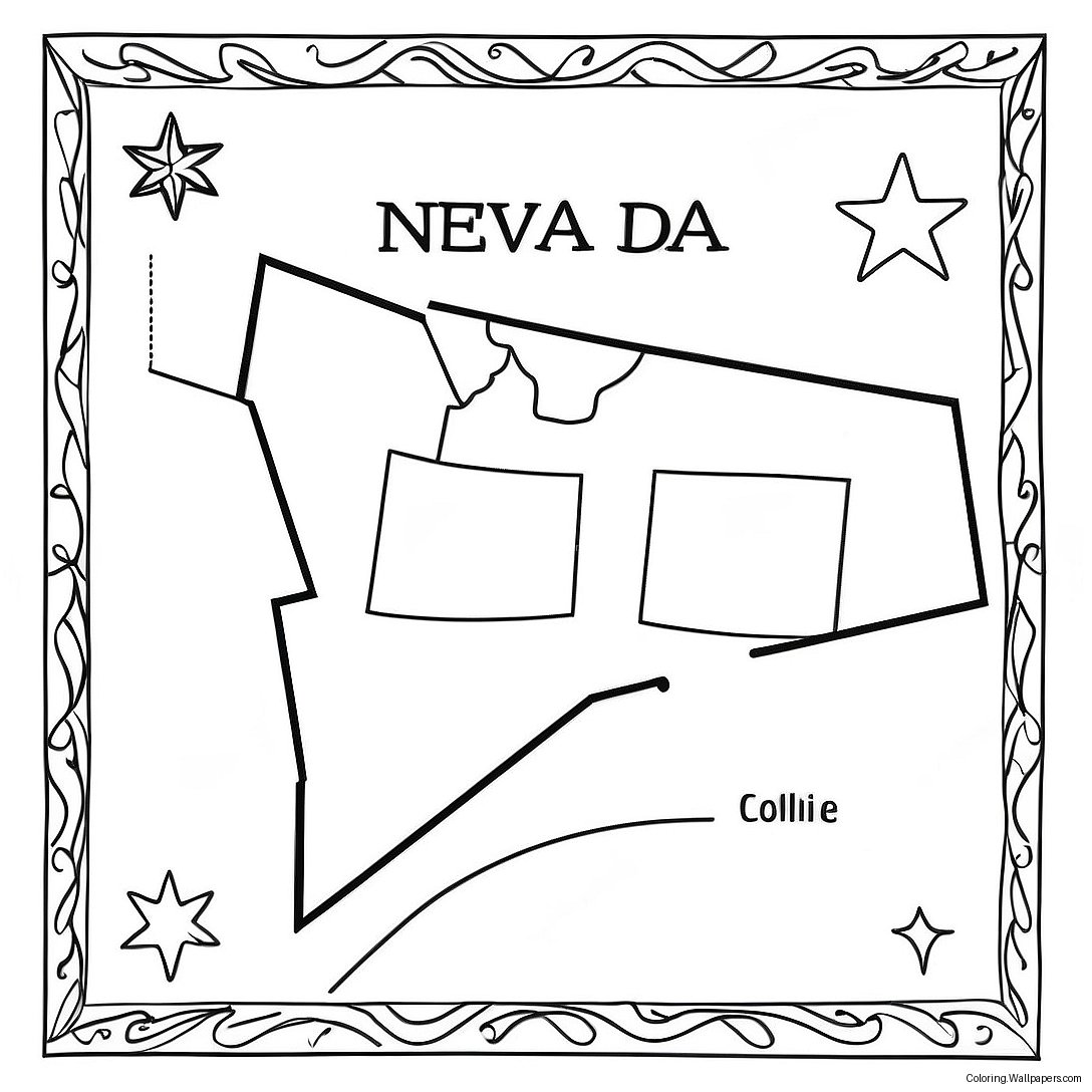 Nevada State Outline Coloring Page 33220