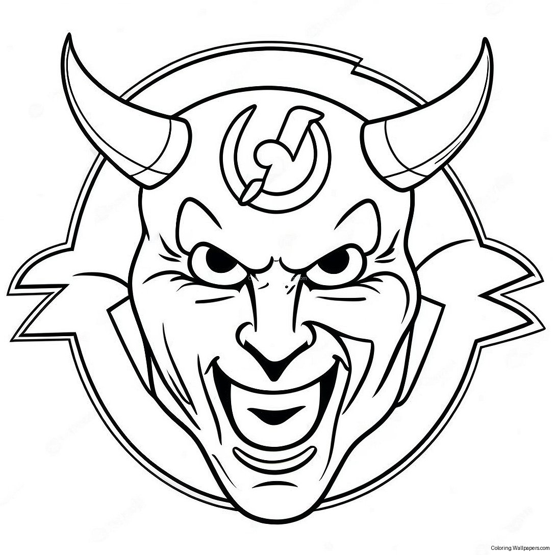 New Jersey Devils Logo Coloring Page 38068