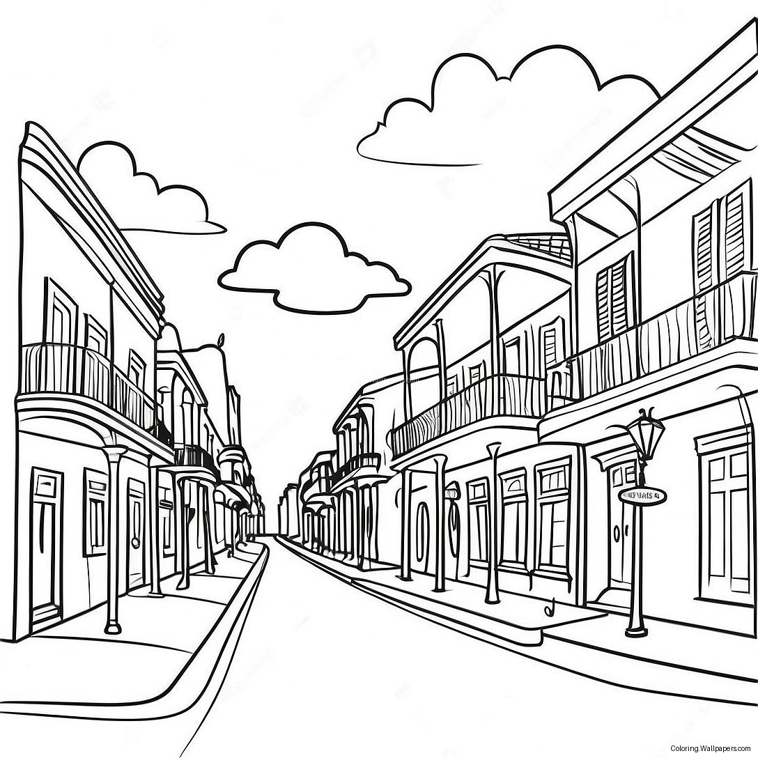 New Orleans Cityscape Coloring Page 39101