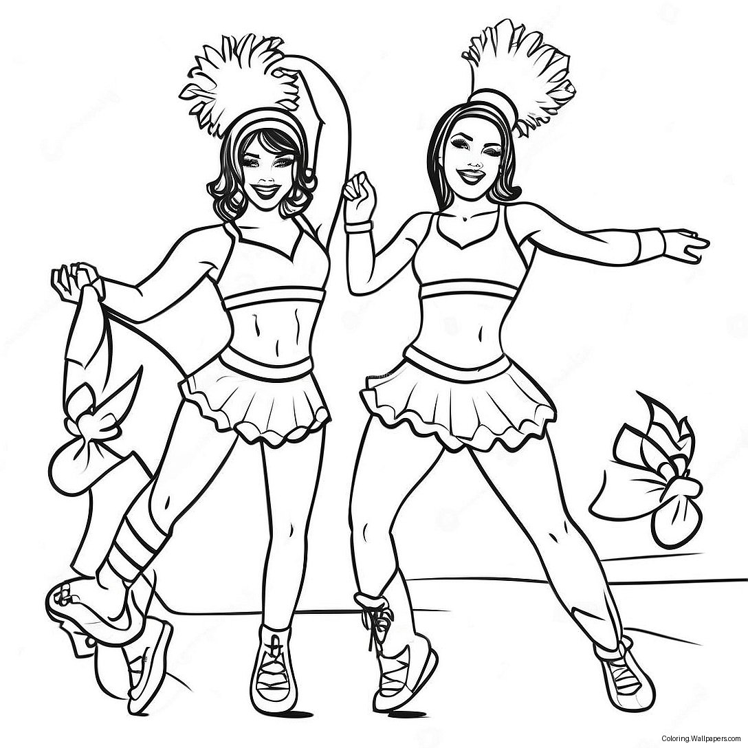 New Orleans Saints Cheerleaders Coloring Page 17166