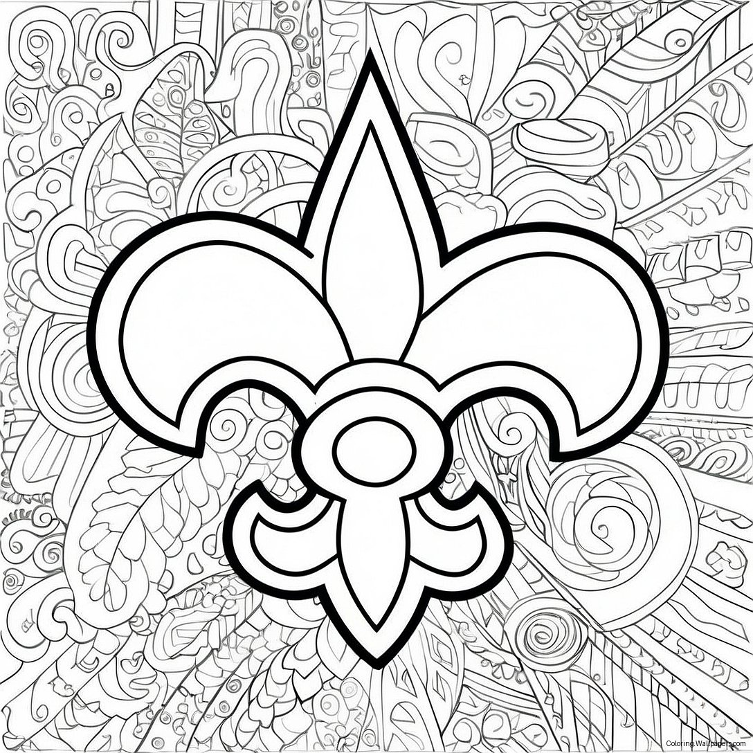 New Orleans Saints Logo Coloring Page 17202