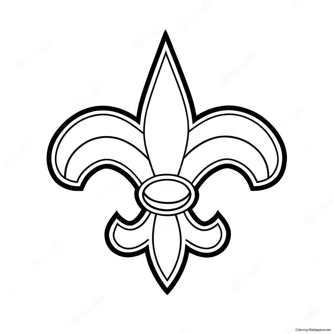 New Orleans Saints Logotyp Färgläggningssida 17204