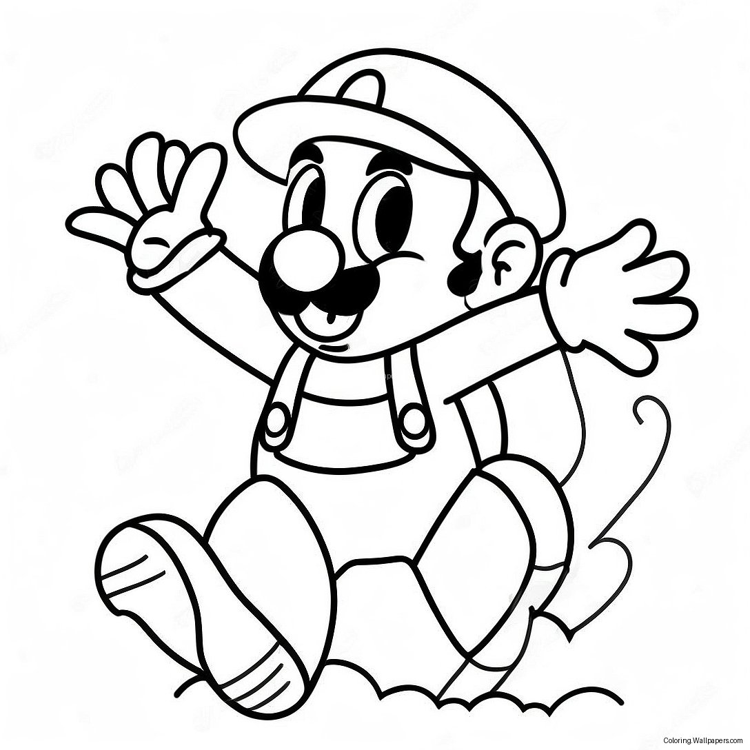 หน้ากระดาษระบายสีภาพยนตร์ Super Mario Bros ใหม่ 9453