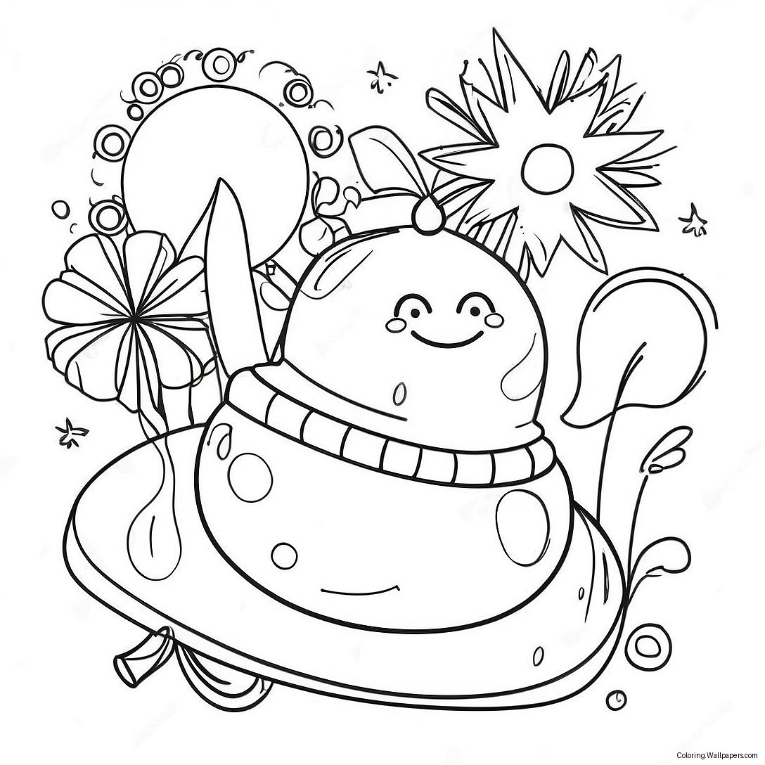 New Year Celebration Coloring Page 18725