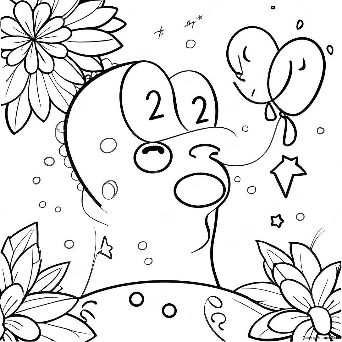 New Years 2024 Celebration Coloring Page 8891