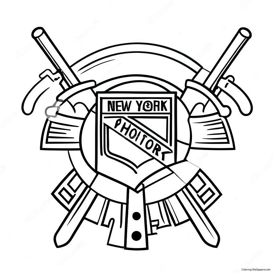 New York Rangers Logo Värittämissivu 27939