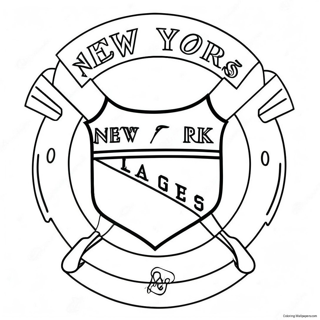 New York Rangers Logo Coloring Page 27940