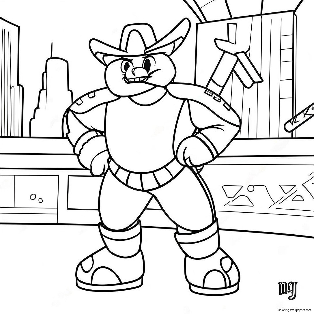 New York Rangers Mascot Coloring Page 27950