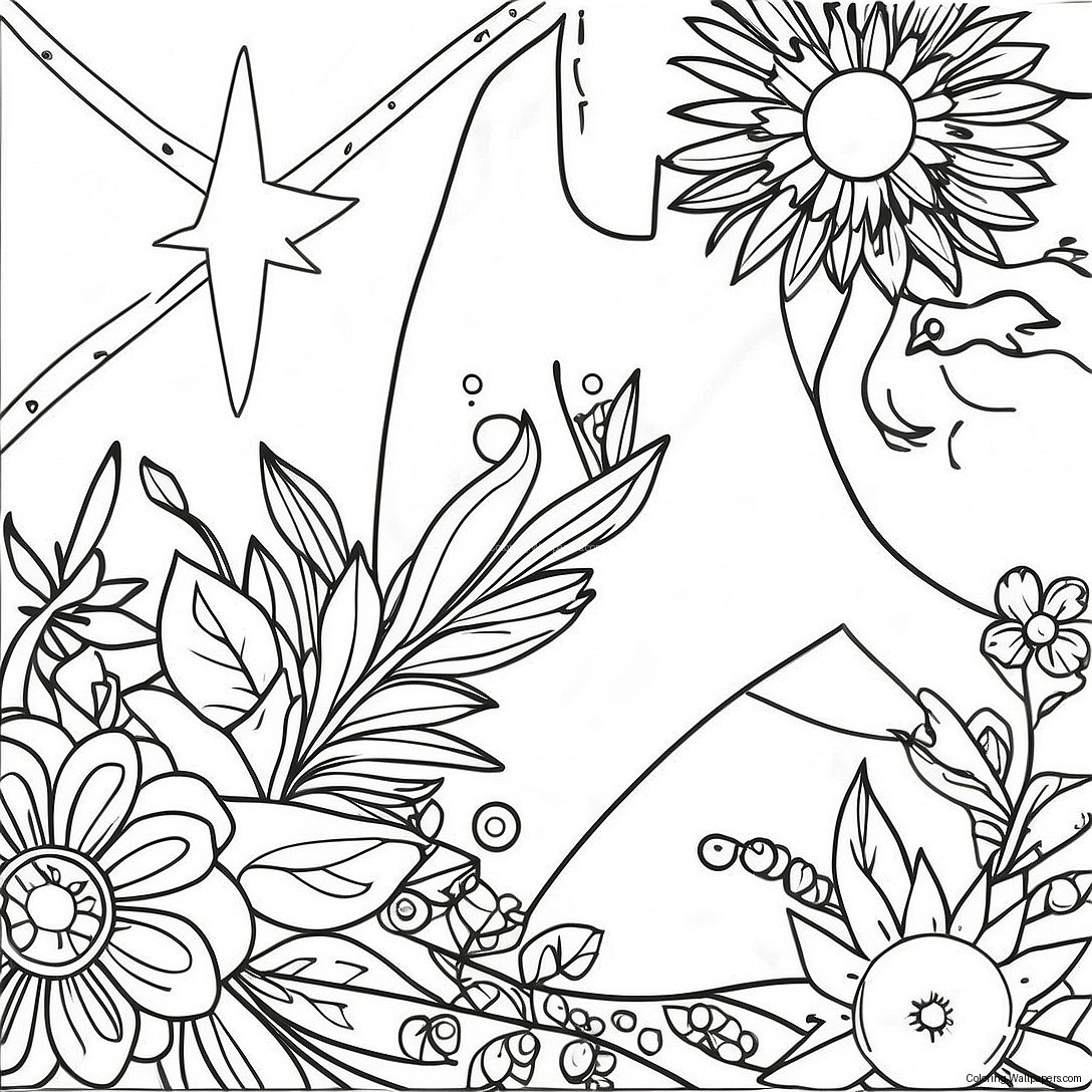 New Zealand Flag Coloring Page 53504