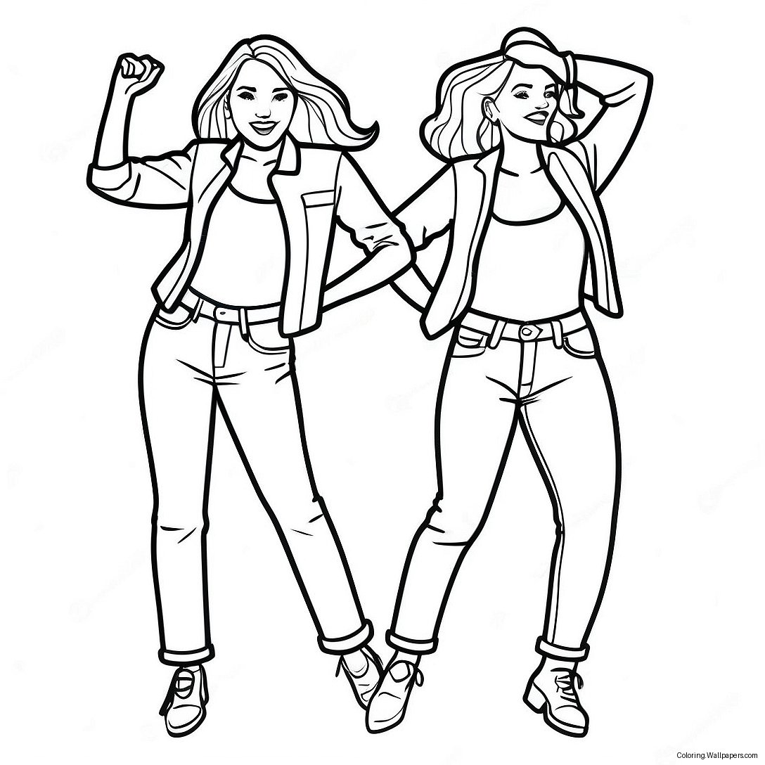 Newjeans Dancing In Sync Coloring Page 32507