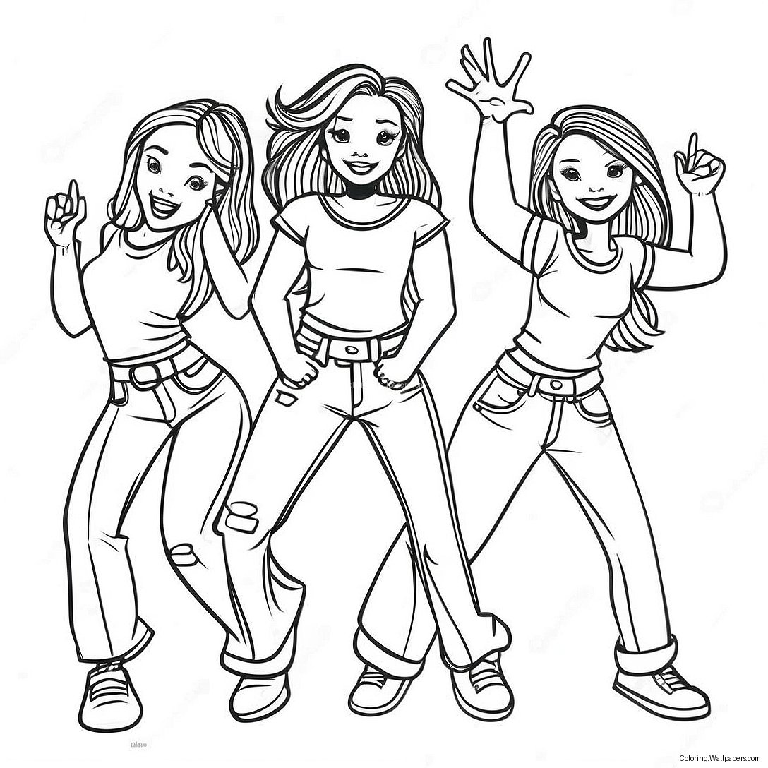 Newjeans Dancing In Sync Coloring Page 32508