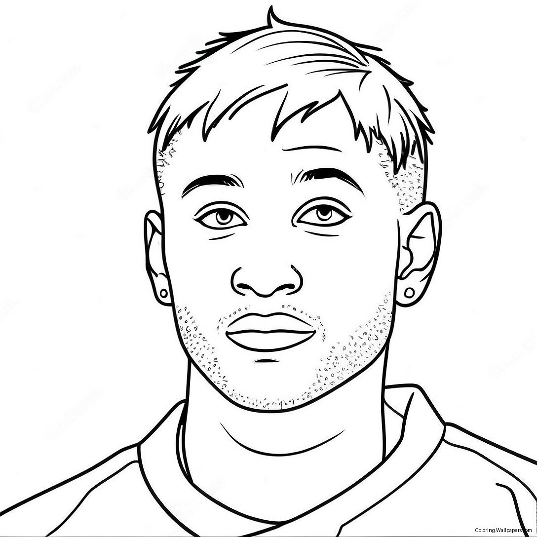 Neymar Psg Coloring Page 13806