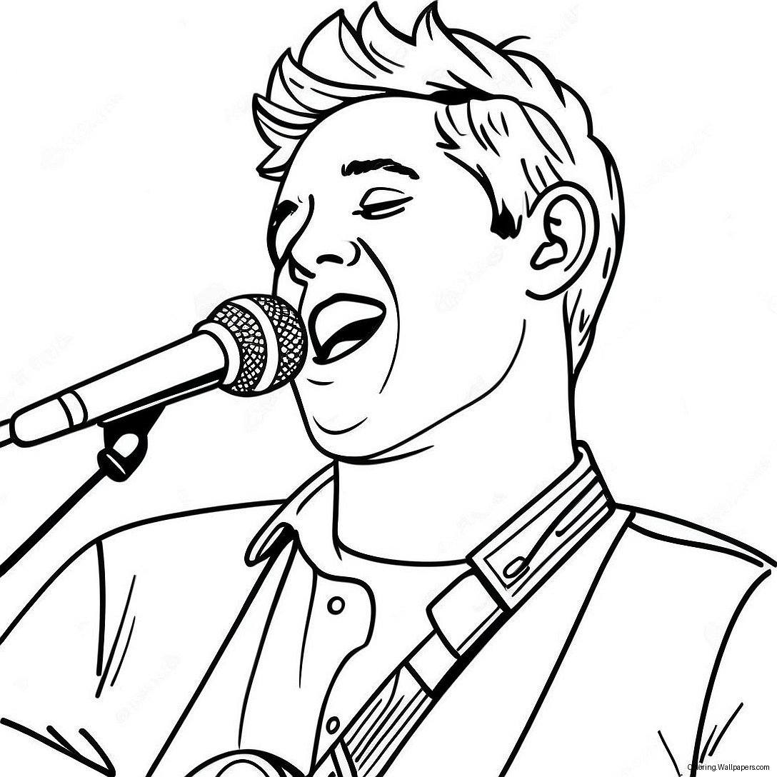 Niall Horan Synger På Scenen Fargeleggingsark 54983