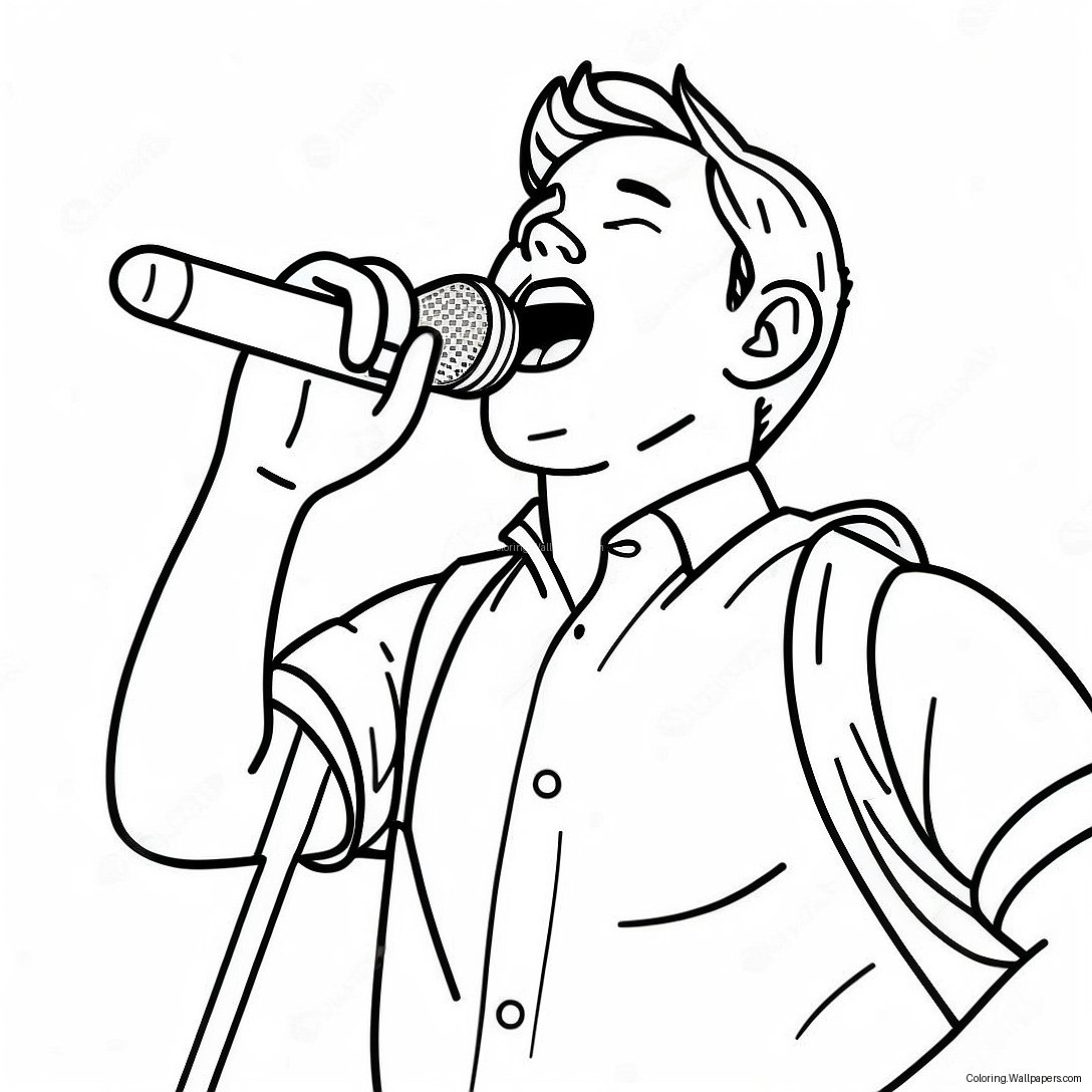 Niall Horan Singing On Stage Coloring Page 54984