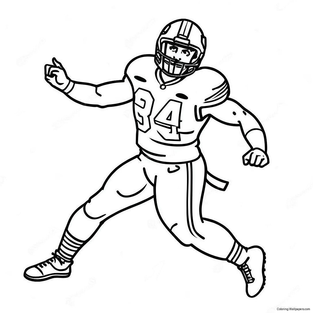 Nick Bosa Action Pose Coloring Page 43870