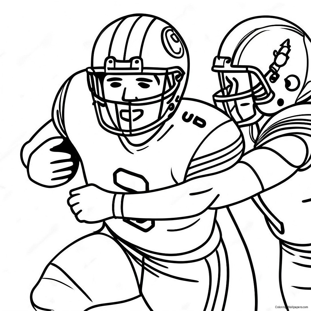 Nick Bosa Sacking Quarterback Coloring Page 43874