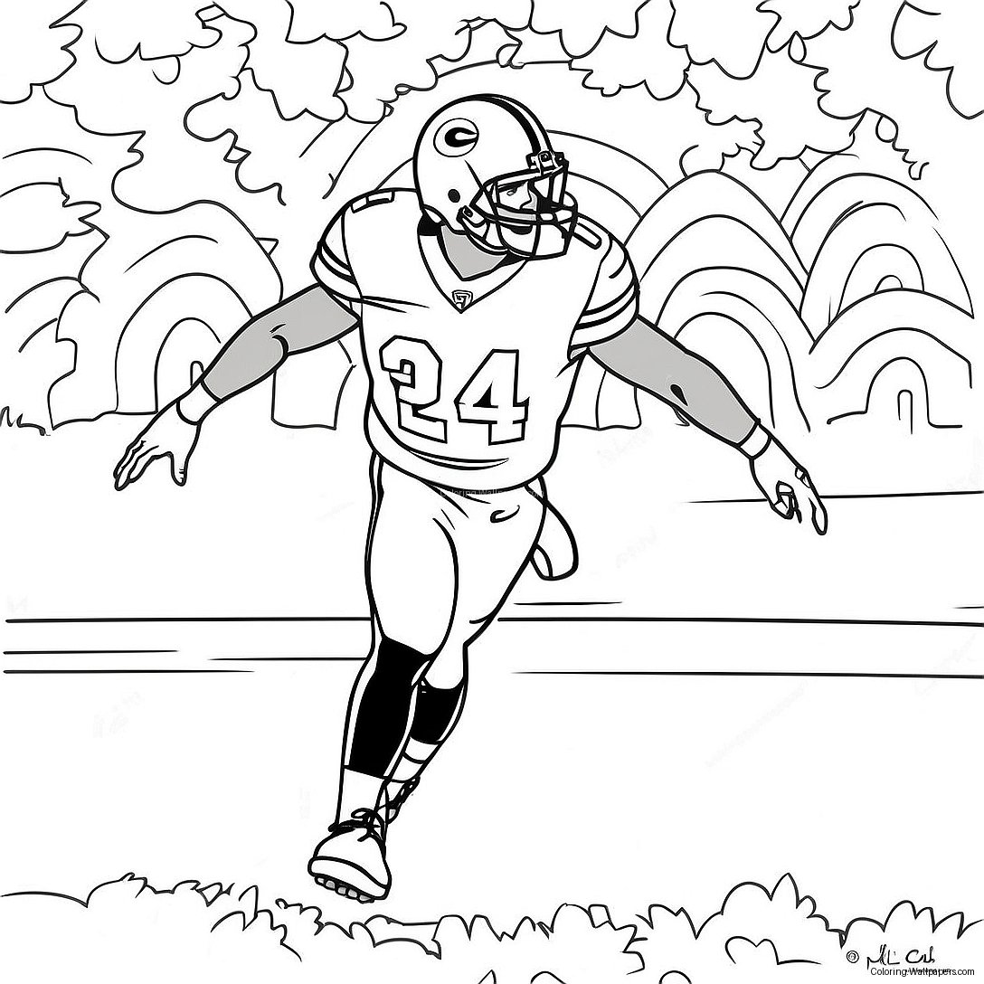 Nick Chubb Coloring Page 34385