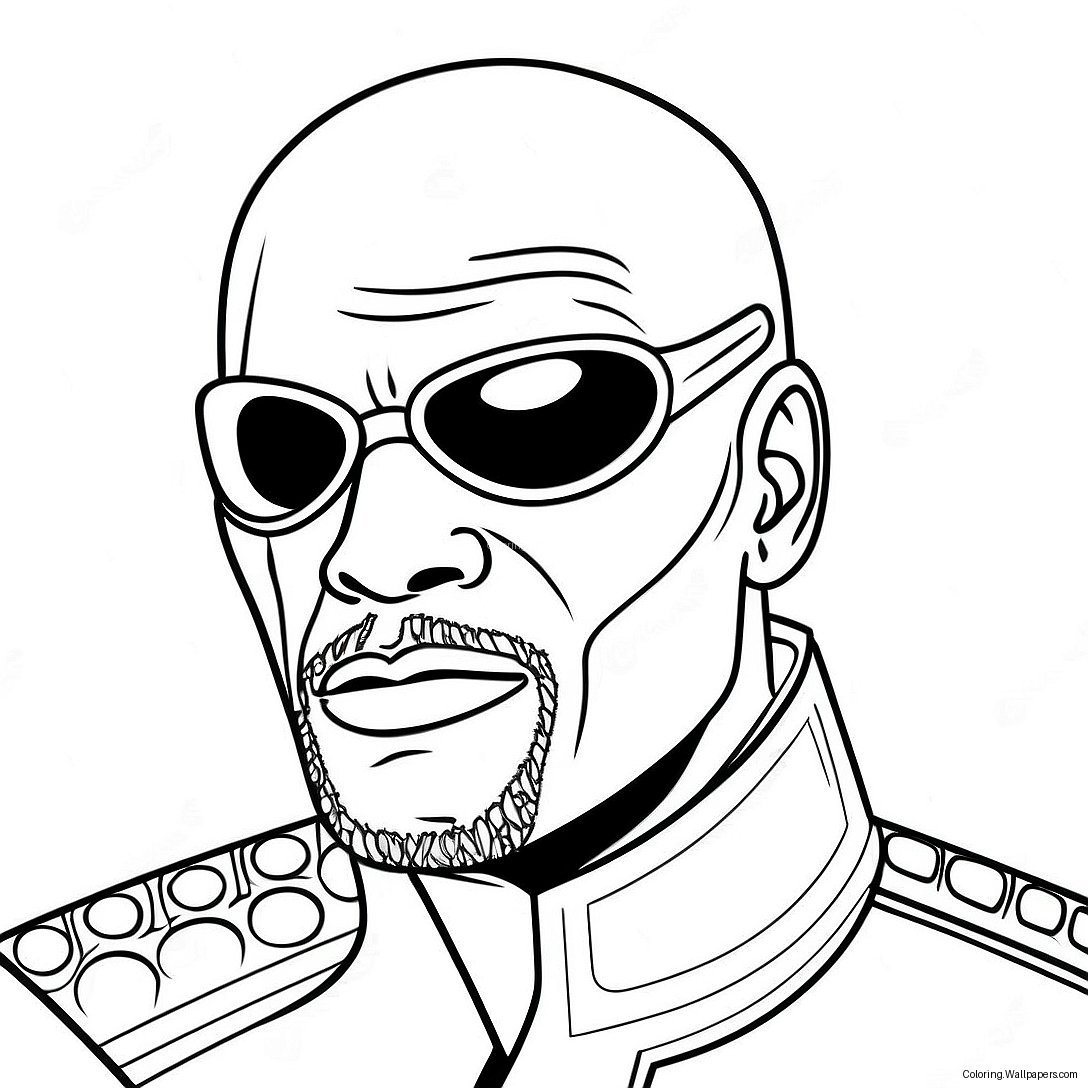 Nick Fury With Eye Patch Coloring Page 58838