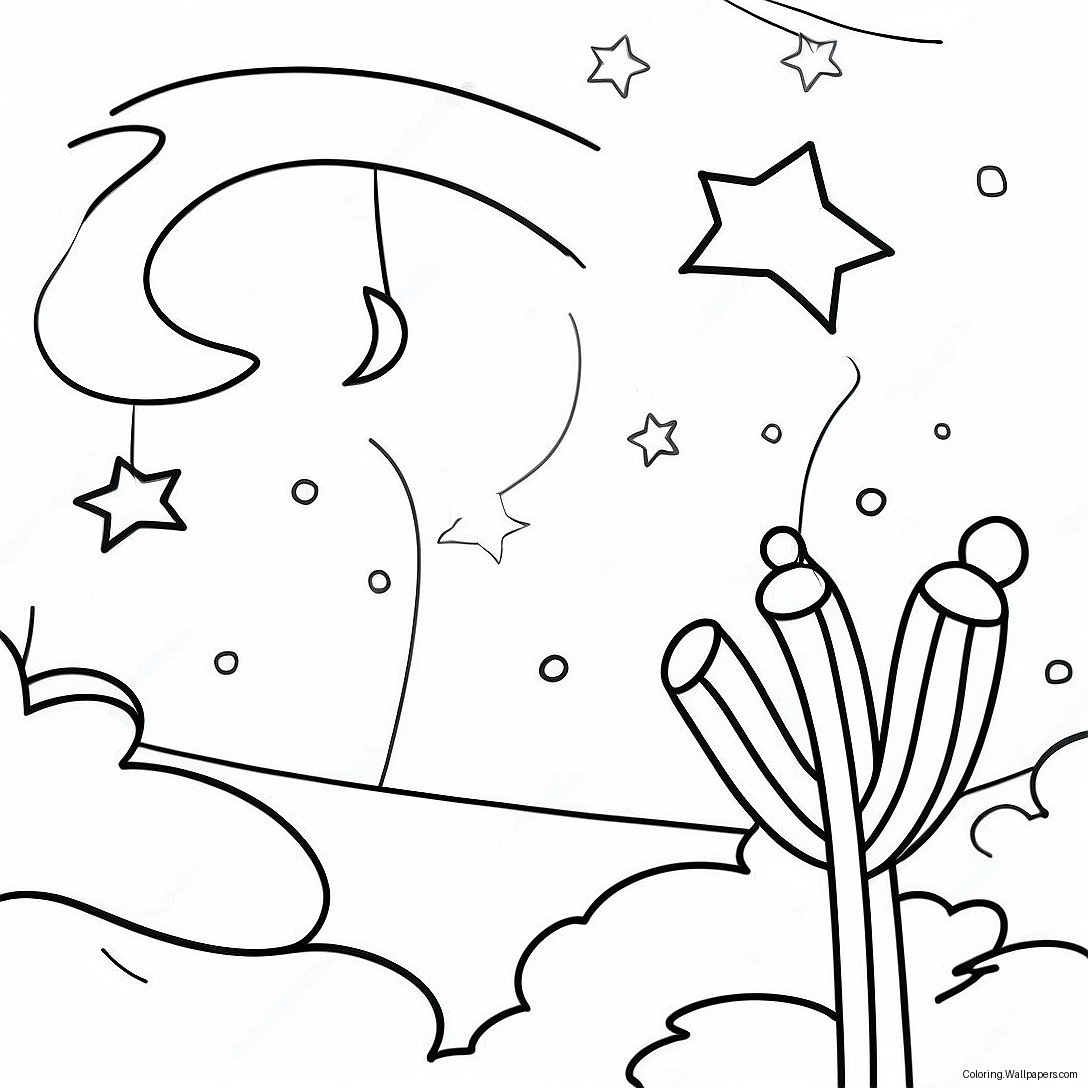 Night Sky Coloring Page 22935