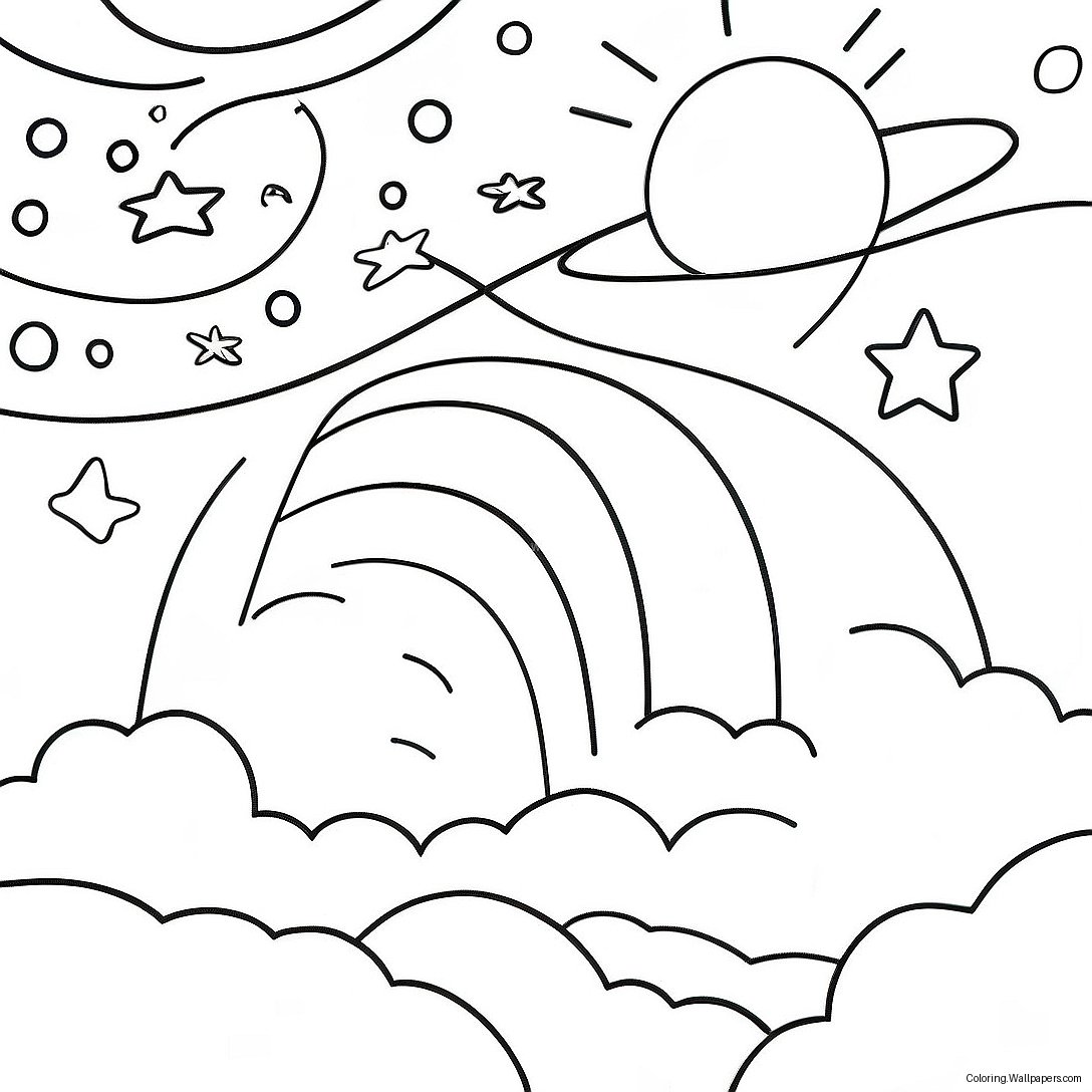 Night Sky Coloring Page 34477