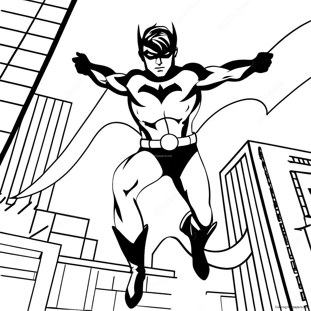 Página Para Colorear De Nightwing 19967