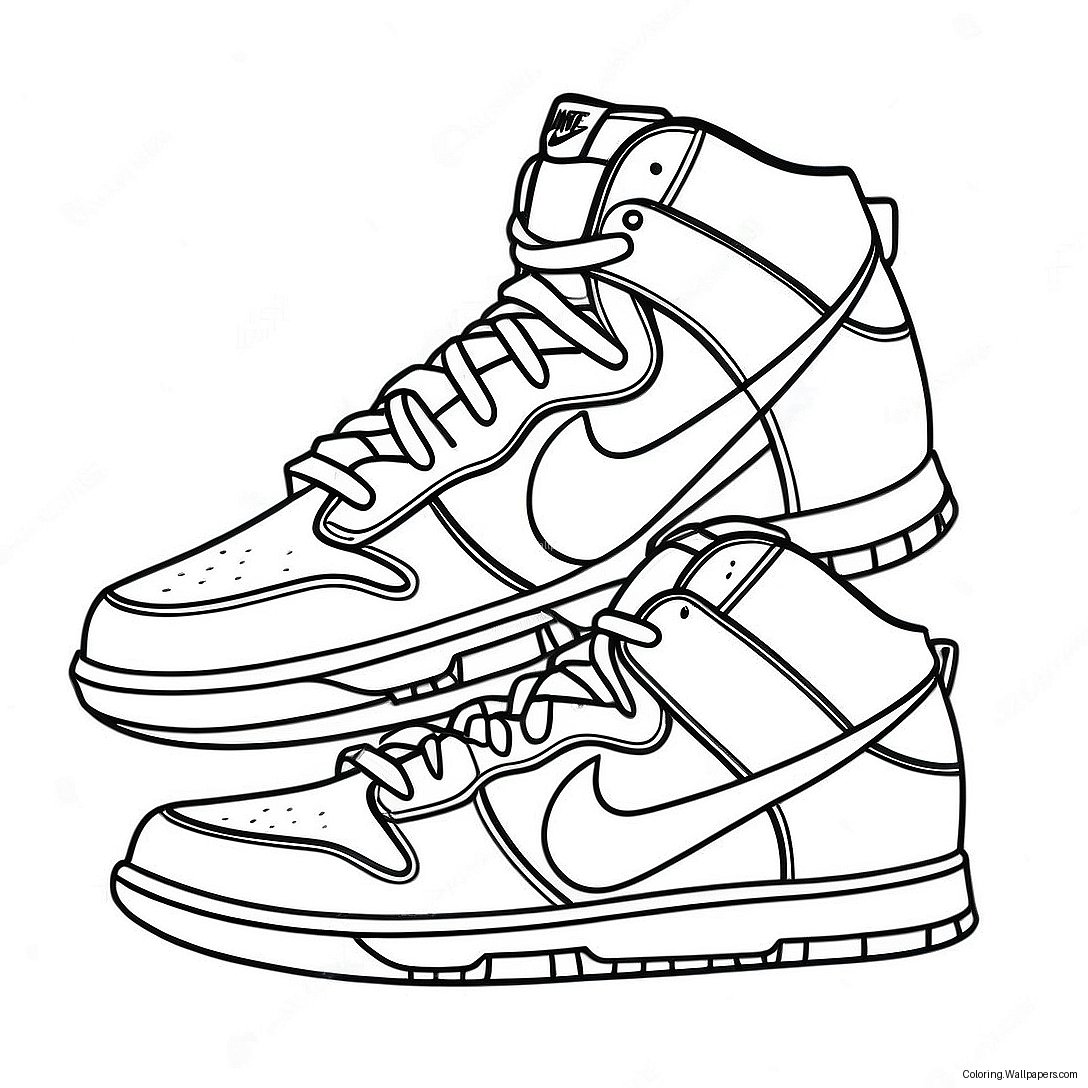 หน้าเพจระบายสี Nike Dunks 20037