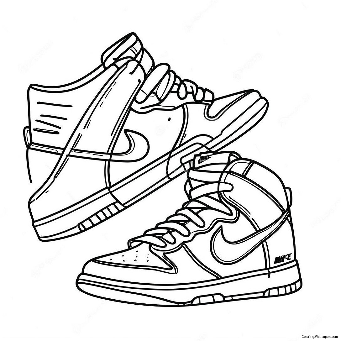 Раскраска С Nike Dunks 20038