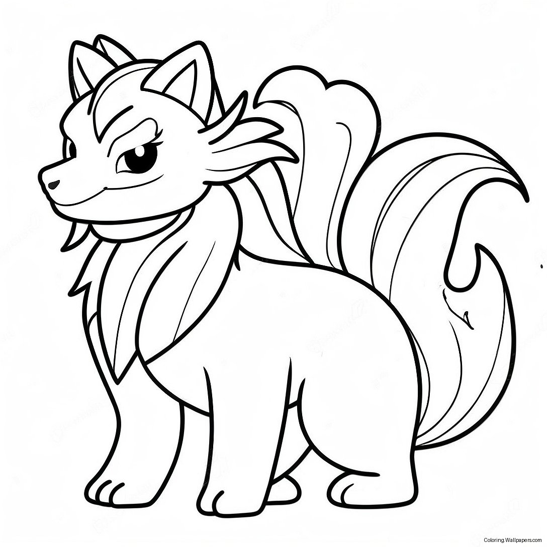 Página Para Colorir Ninetales Majestoso 34855