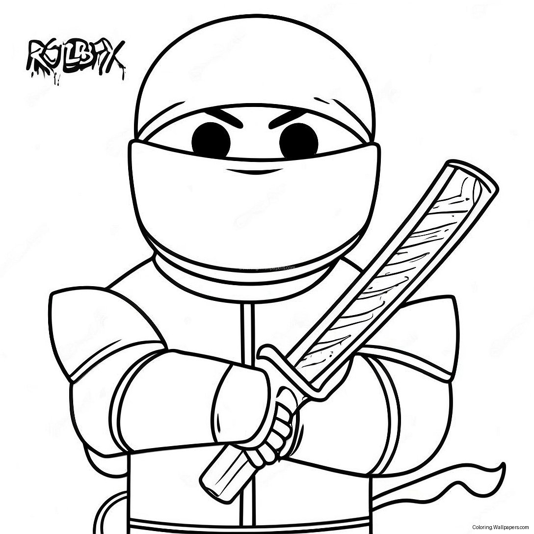 Kolorowanka Z Postacią Ninja Z Roblox 14548