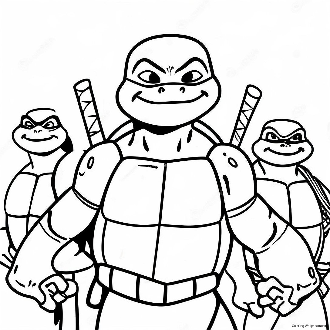 Ninja Turtles Coloring Page 32724