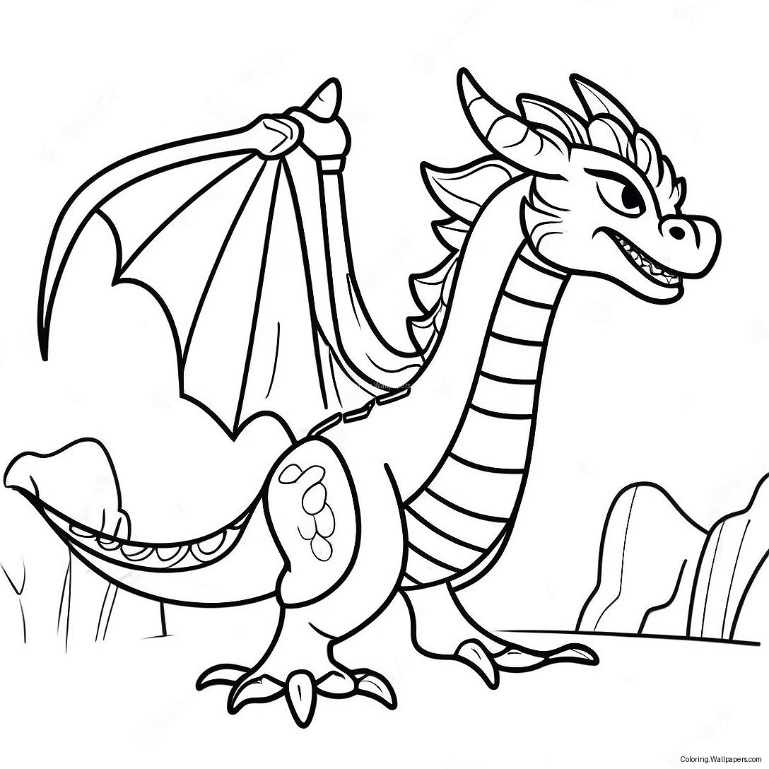 Ninjago Dragon Battle Coloring Page 14585