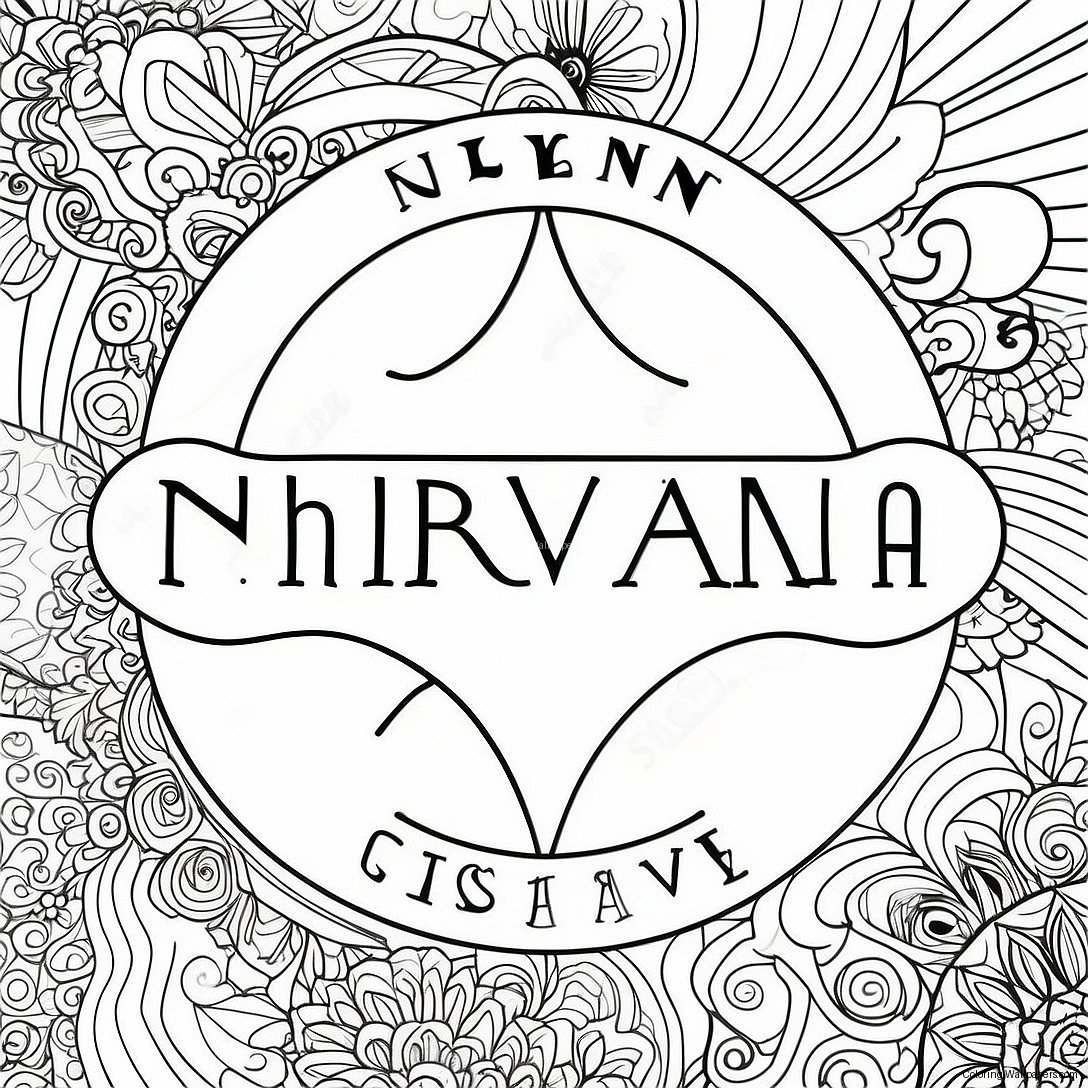 Nirvana Logo Coloring Page 34219