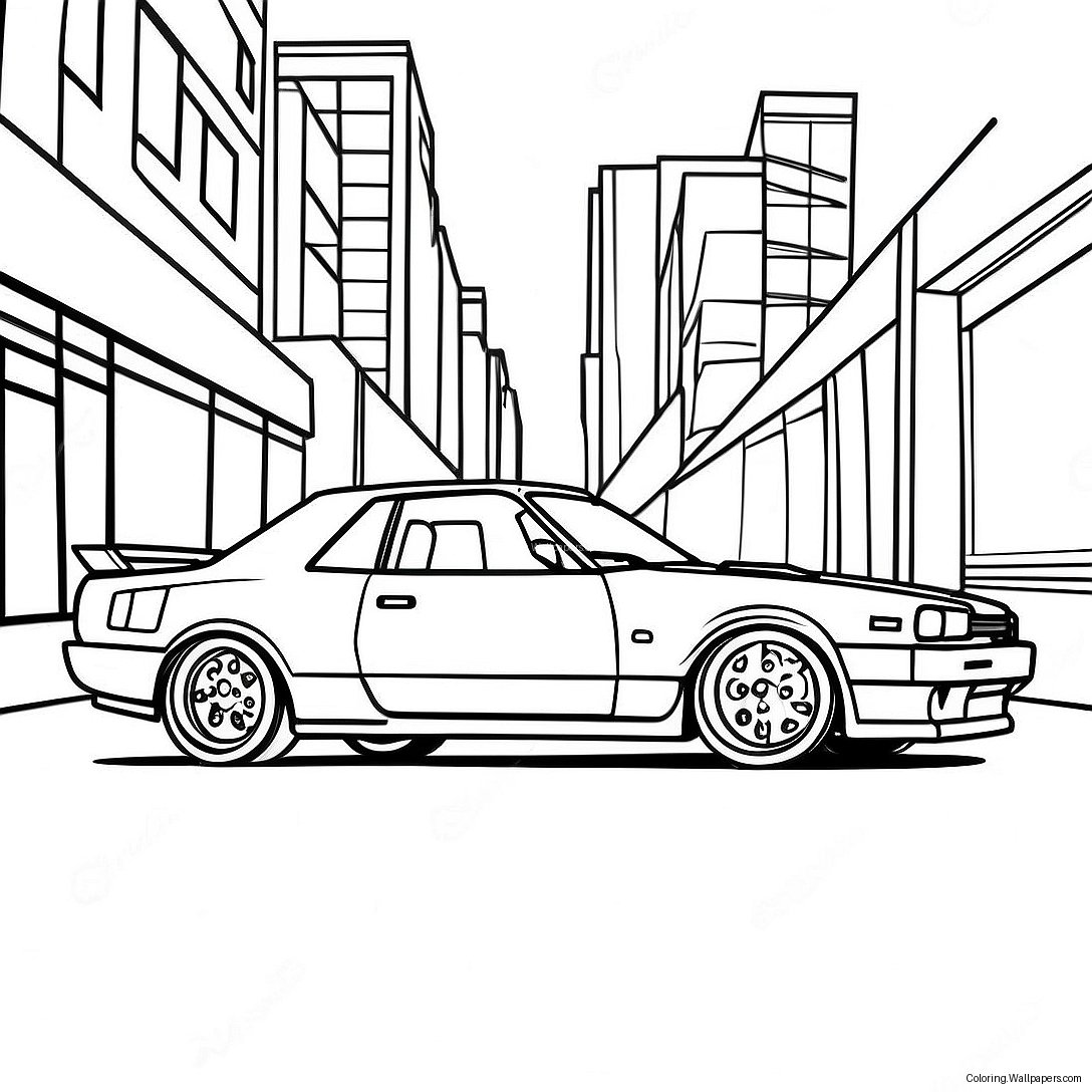 Nissan Skyline In Motion Coloring Page 20845