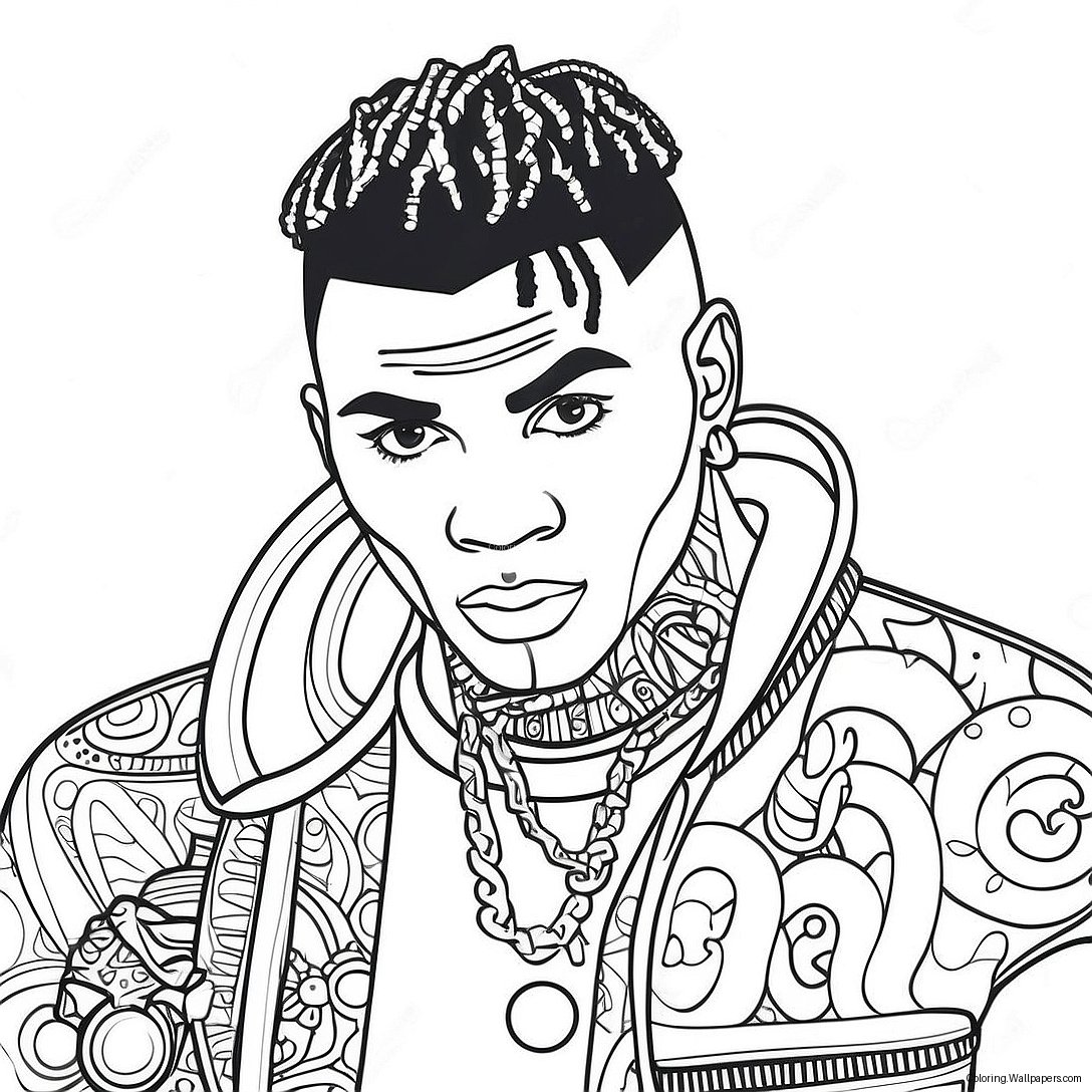 Nle Choppa Coloring Page 19264