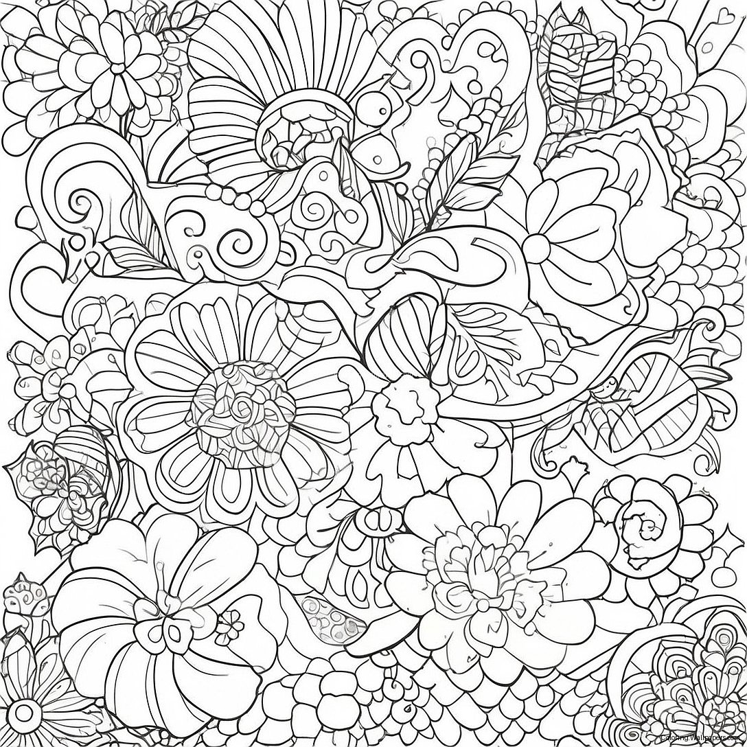 No Coloring Page With Fun Patterns 52177