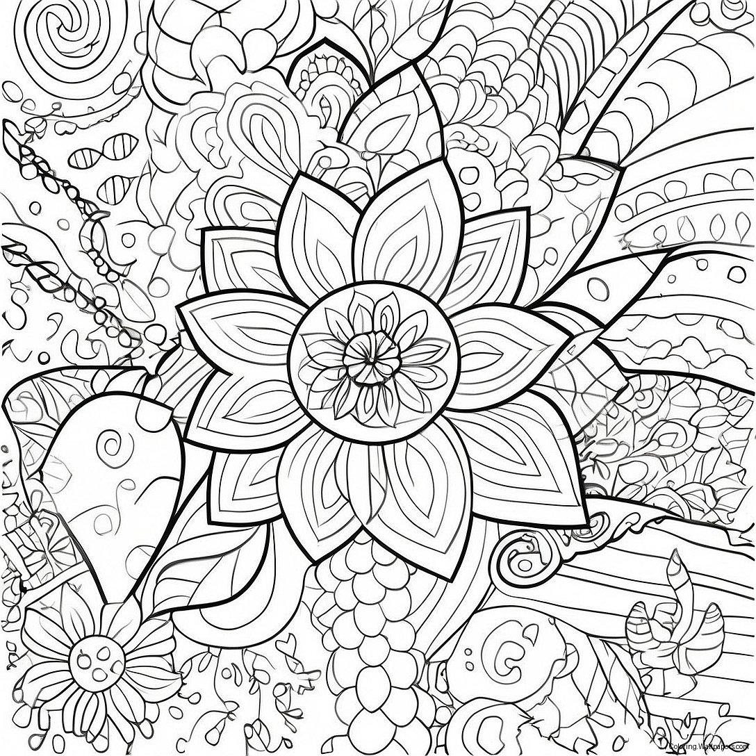 No Coloring Page With Fun Patterns 52178