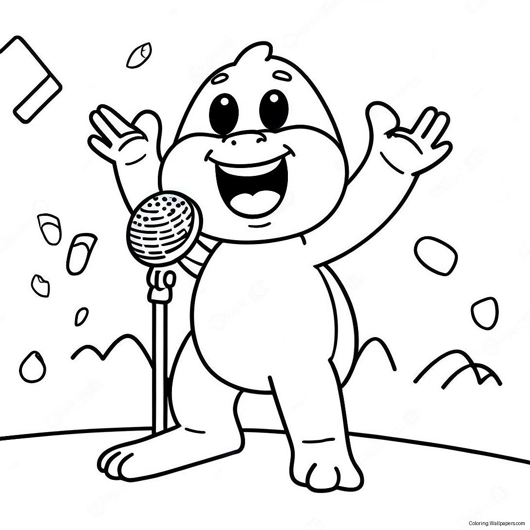 Página Para Colorir Nooshy Cantando No Palco 52583
