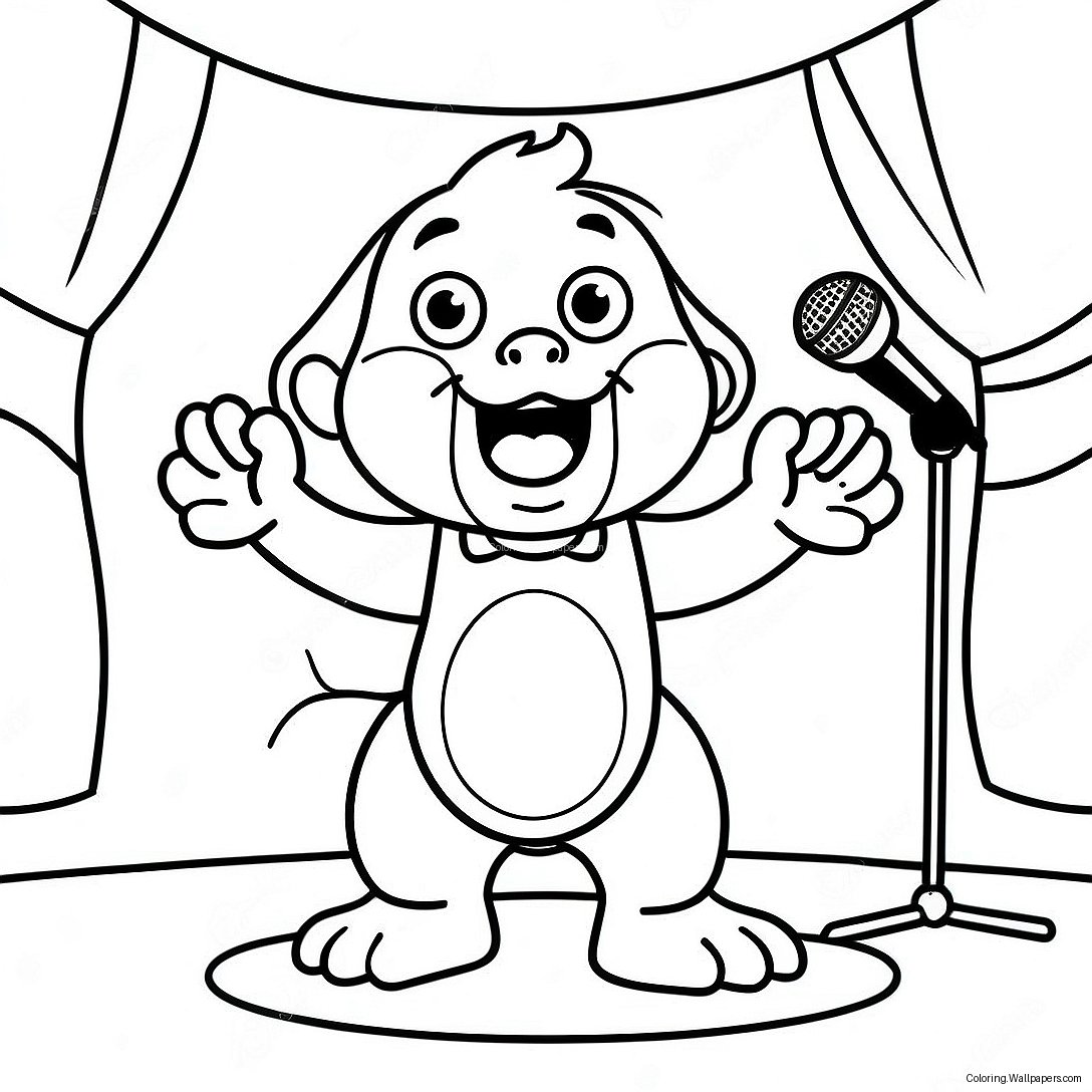 Nooshy Singing On Stage Coloring Page 52584