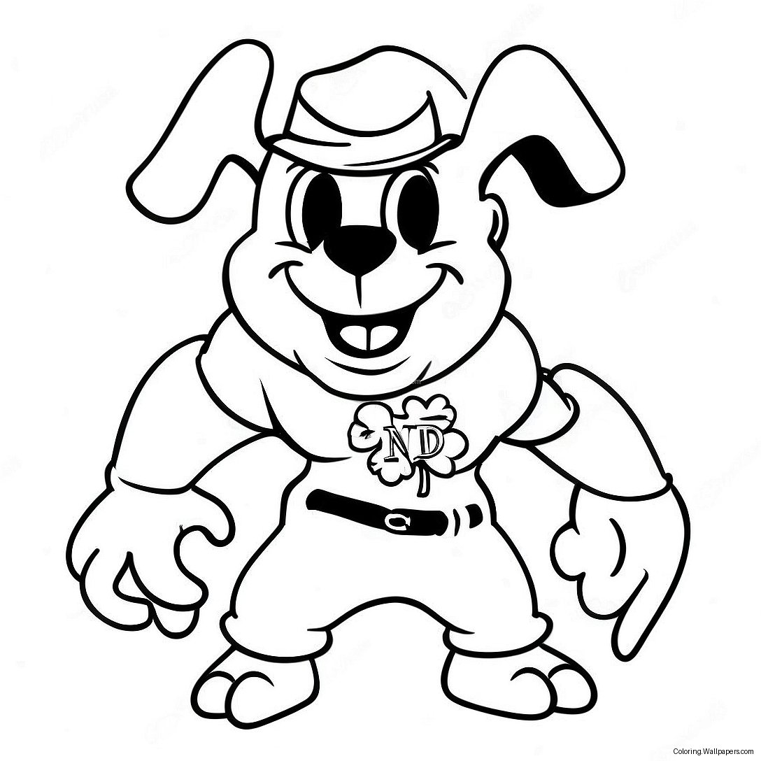 Notre Dame Fighting Irish Mascot Coloring Page 22895