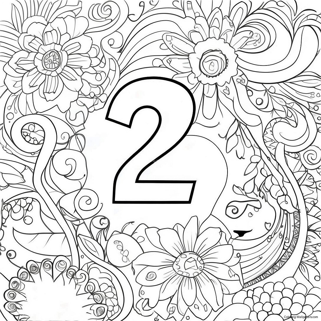 Number 2 Coloring Page 14719