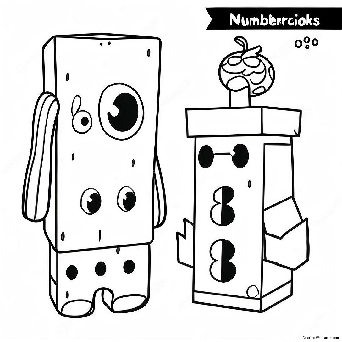 Numberblocks 8 Coloring Page 52745