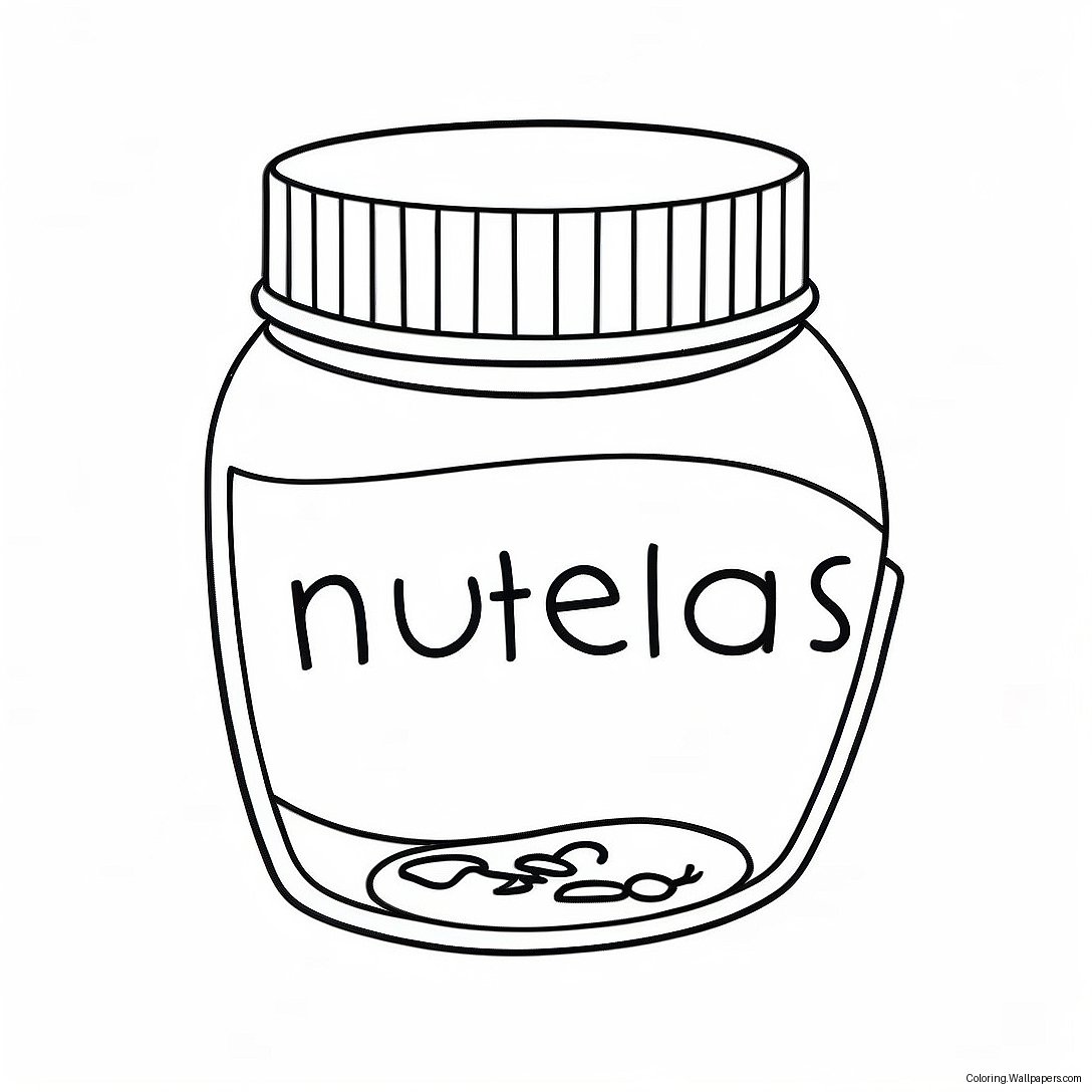 Nutella Jar Coloring Page 21585