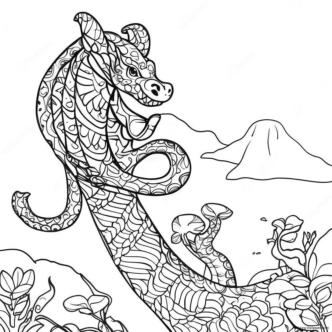 Obanai With Serpent Patterns Coloring Page 33483