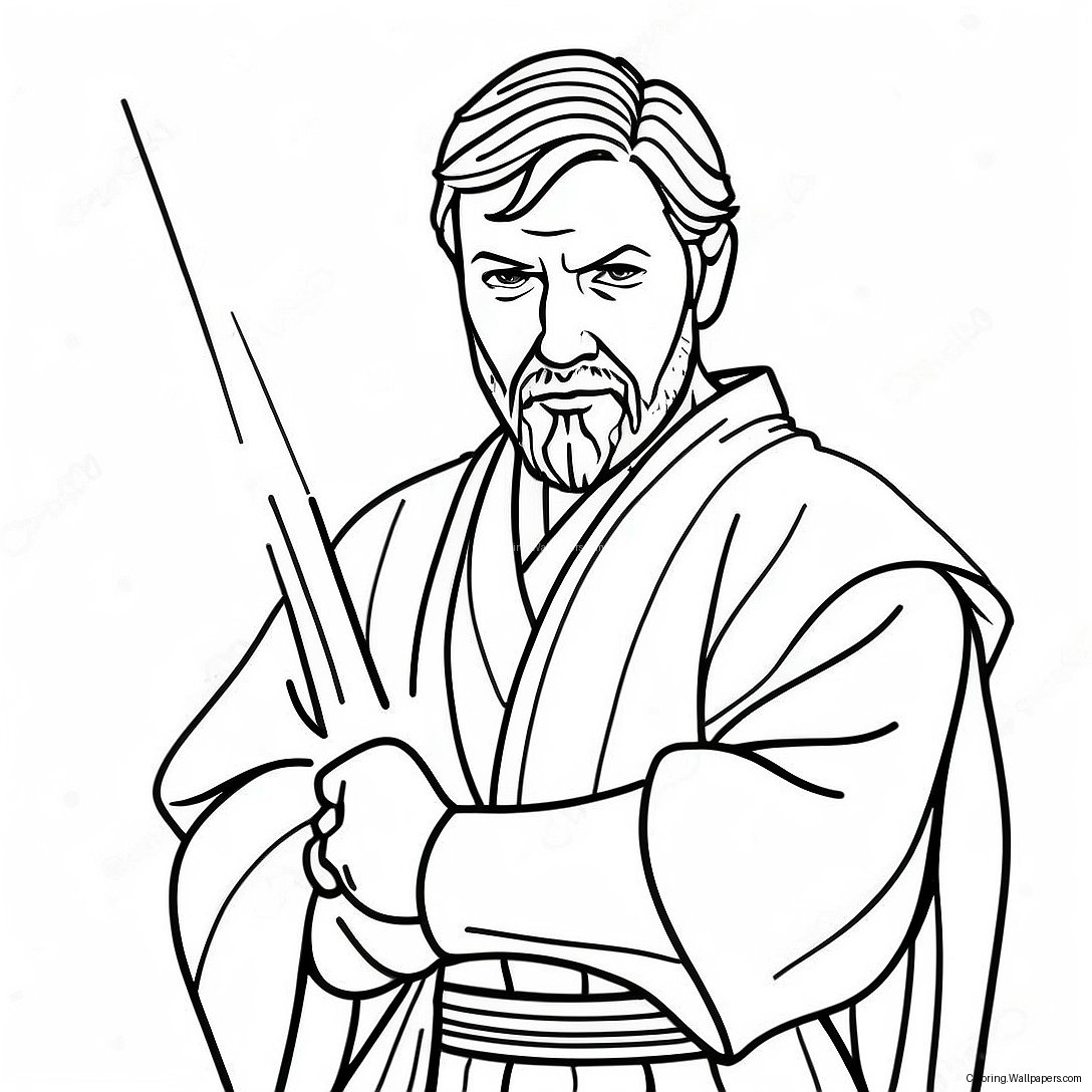 Página Para Colorir Do Obi Wan Kenobi 20947