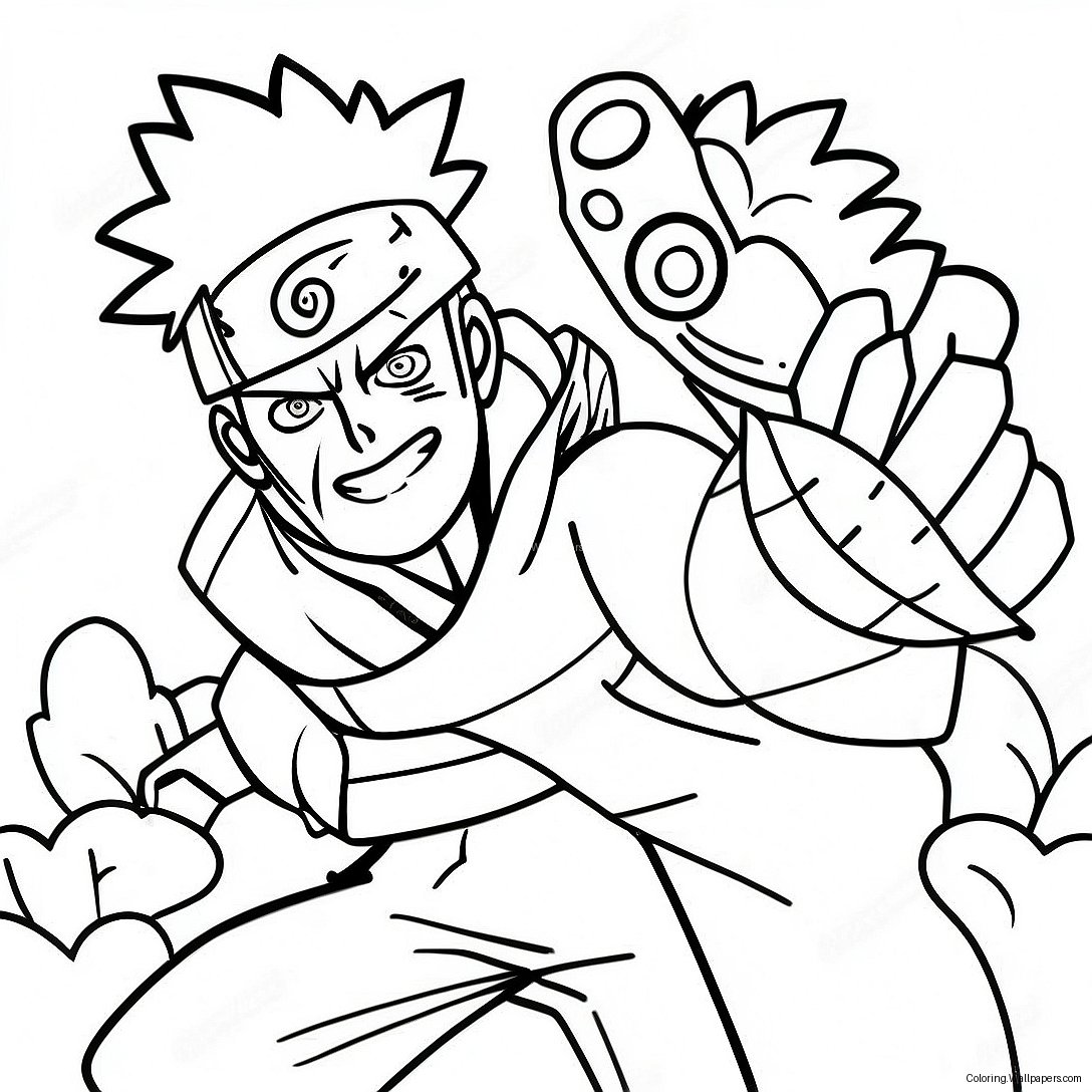 Obito In Battle With Kakashi Coloring Page 11588