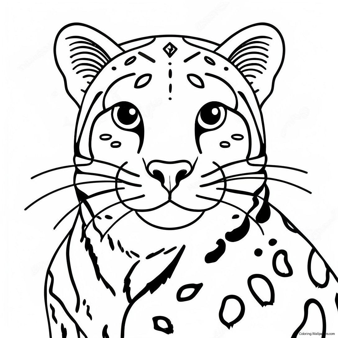 Ocelot Färgläggningssida 48498